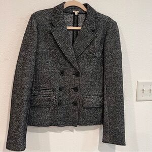 J. Crew Charcoal Double-Breasted Blazer